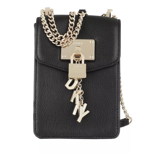 DKNY Elissa Phone Crossbody Black Gold Crossbody Bag