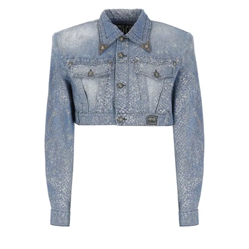 Versace Jeans Couture  Cotton Jeans Jacket Blue