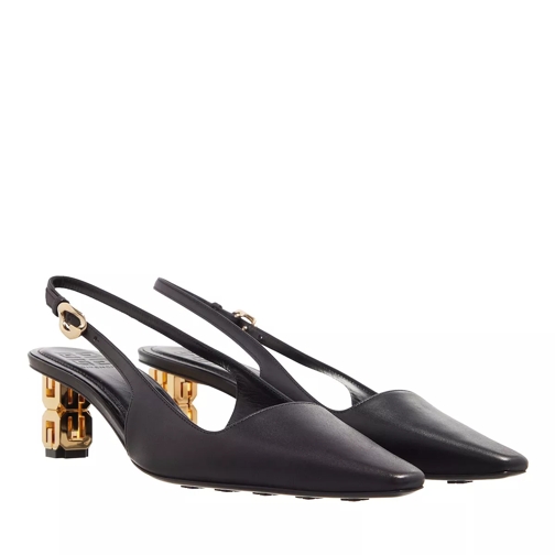 Givenchy G Cube slingback Pumps Leather Black Tacchi