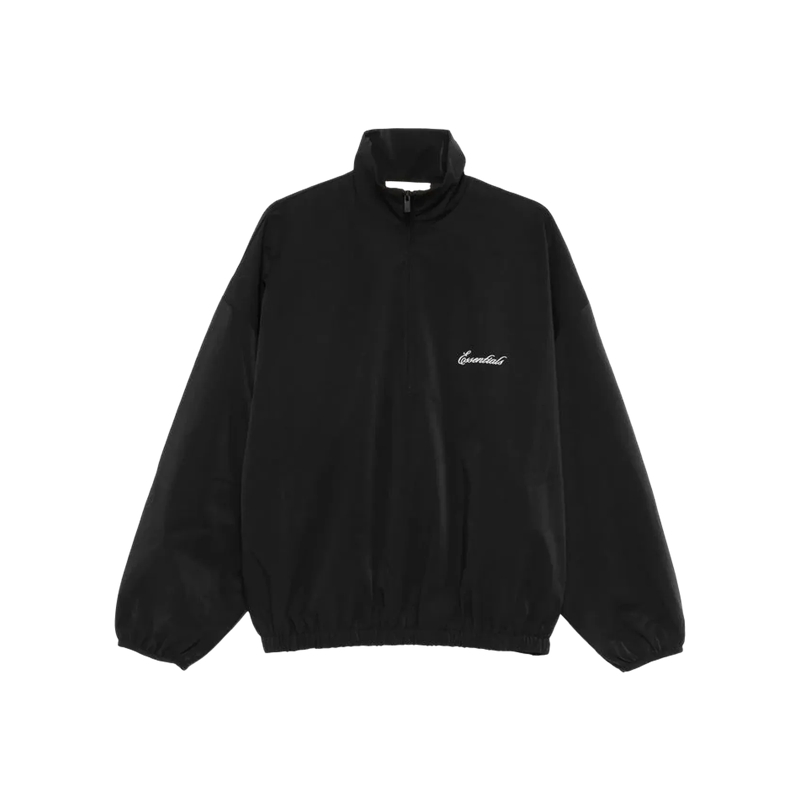 FEAR OF GOD  Half-Zip Pullover mit Logo-Print JET BLACK JET BLACK