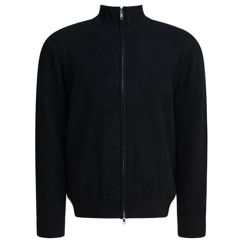 NN. 07 Pullover Maglione Danny Full Zip Nero schwarz