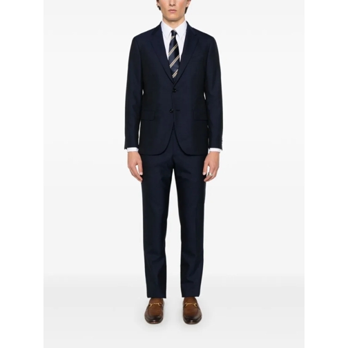 Boglioli Combinaisons de combinaisons Tailored Navy Blue Jersey Suit Blue (Image 5)