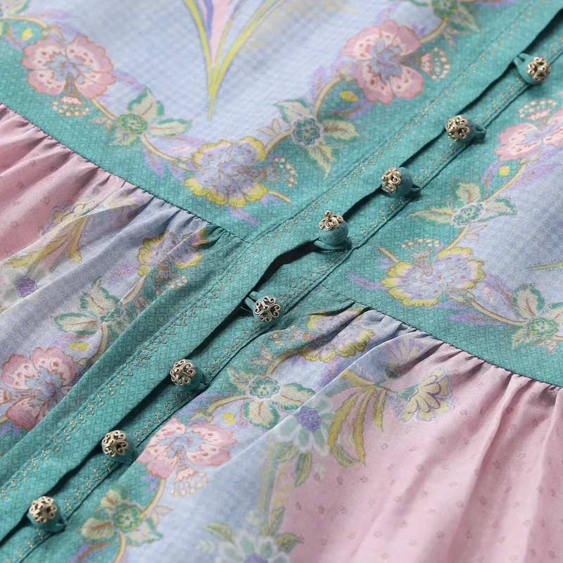 Zimmermann Maxikleid Maxikleid Indra aus Seide pink(Image 4)