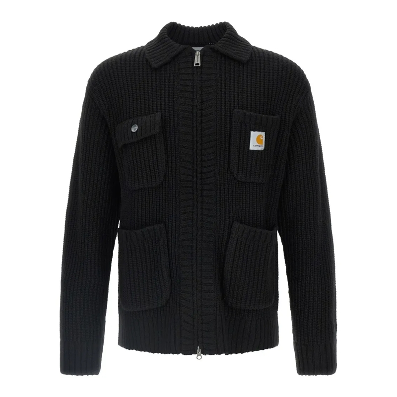 Carhartt Wip Strickjacke 'Chore Knit Jacket' Cardigan Black