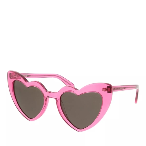 Saint Laurent LOULOU heart-shaped acetate sunglasses Pink-Pink-Black Occhiali da sole