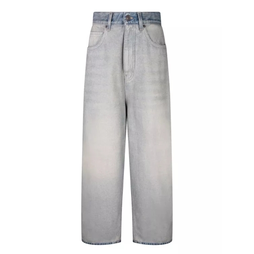 Balenciaga Grey Cotton Jeans Blue 