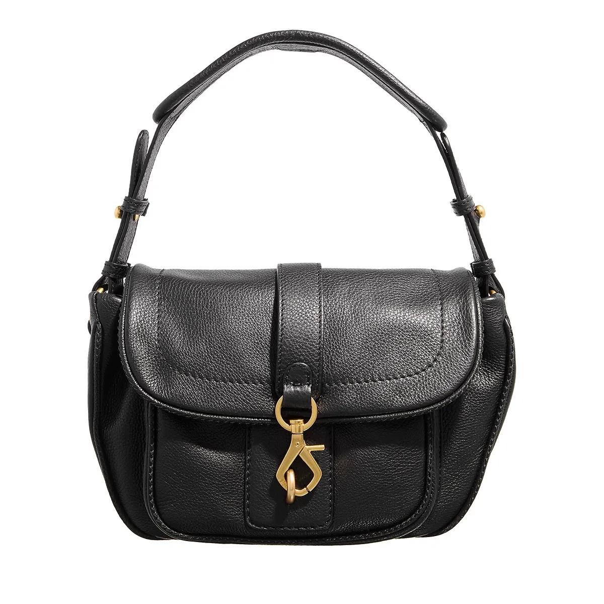 Abro Crossbody Bags - Schultertasche Star Saddle/ Black/Gold - Gr. unisize - in Schwarz - für Damen