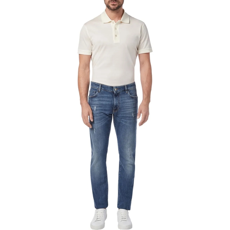 BILLIONAIRE Jeans mit geradem Bein Jeans Regular Fit Statement blau(Image 3)