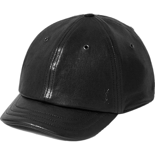 Saint Laurent Mütze Saint Laurent Cassandre Leather Cap schwarz