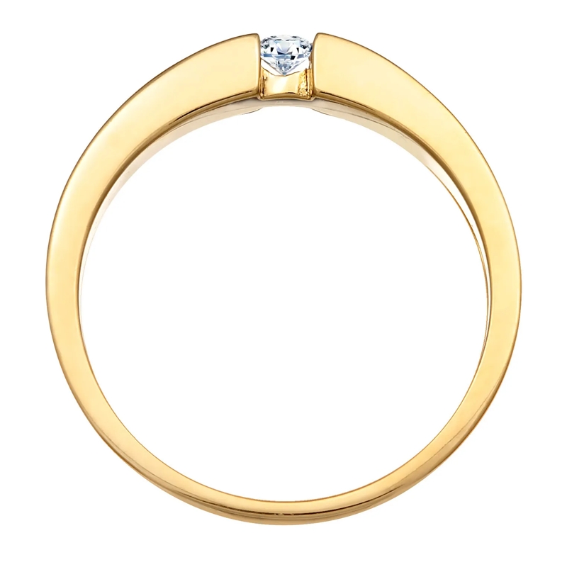 Elli Diamantring Ring Klassisch Bandring Diamant 0.06 ct. 925 Silbe weiss(Image 3)