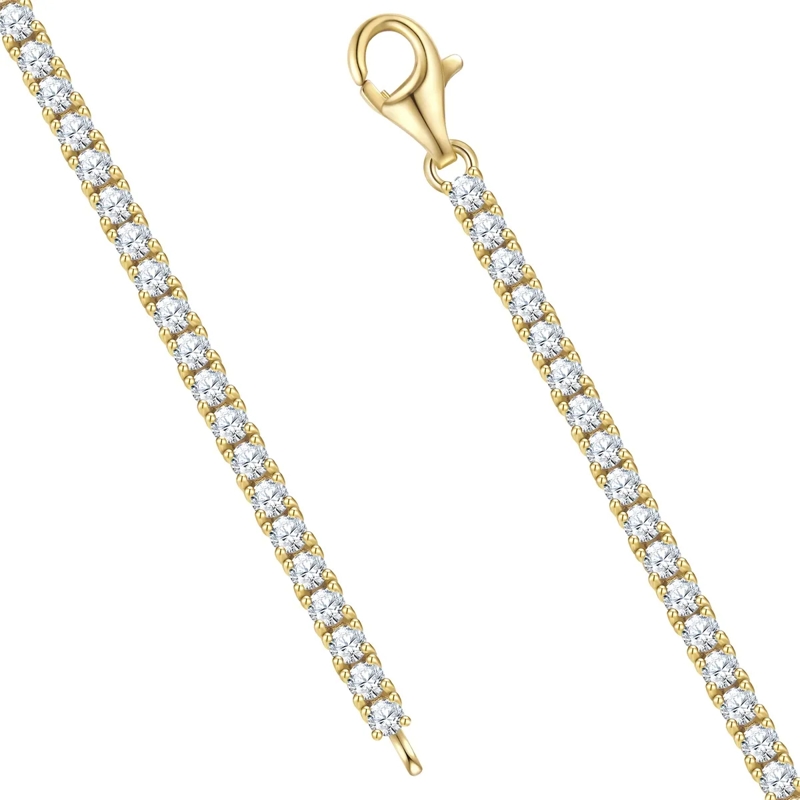 Trilani Armband Sterling Silber Armband Zirkonia gold(Image 4)