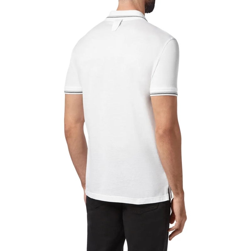 BILLIONAIRE Top Poloshirt Double B weiss(Image 2)