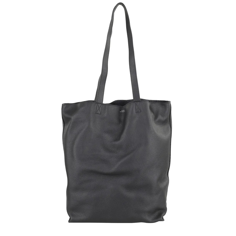 A.P.C. Fourre-tout Maiko Cabas Tote Bag With Engraved Logo Black