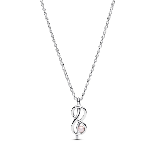 Pandora Collier moyen Unendlichkeitsknoten Halskette Sterling Silber