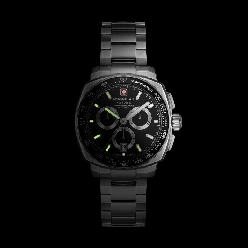 Swiss Military Hanowa Chronograph Quarzuhr Speedwell- 3 Zeiger Uhr- Wasserbeständ schwarz(Image 6)