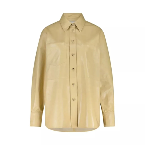 Helmut Lang Bluse aus Leder Beige 