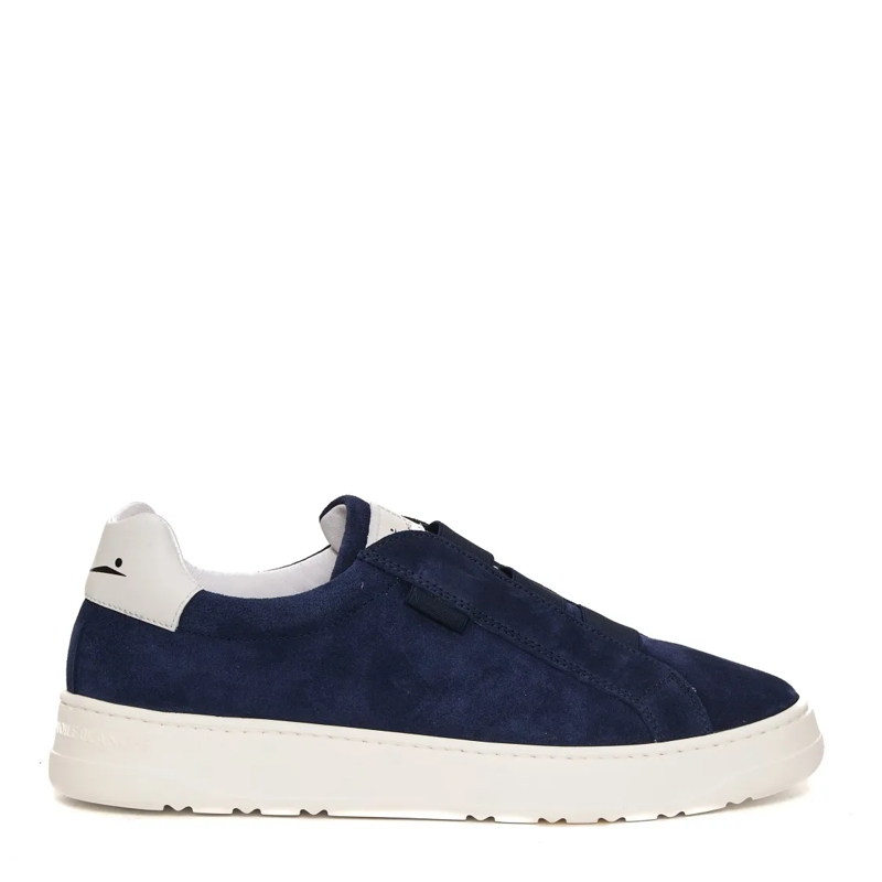 Voile Blanche Sneaker basse Deep Blue Suede Slip-On Sneakers With White Rubber Blue