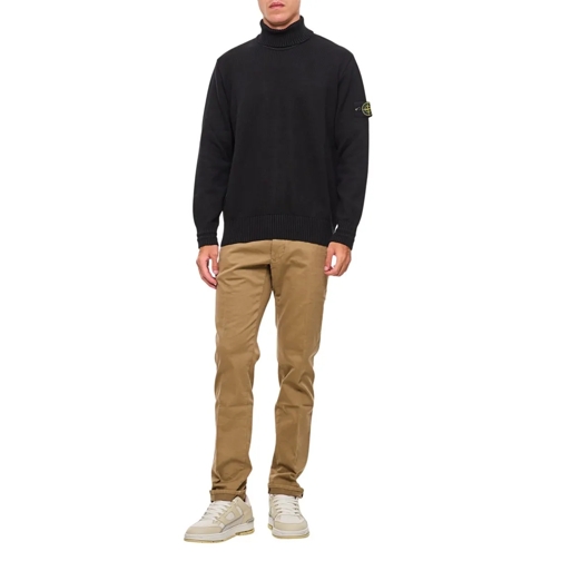 Stone Island Pullover Cotton Sweater Black