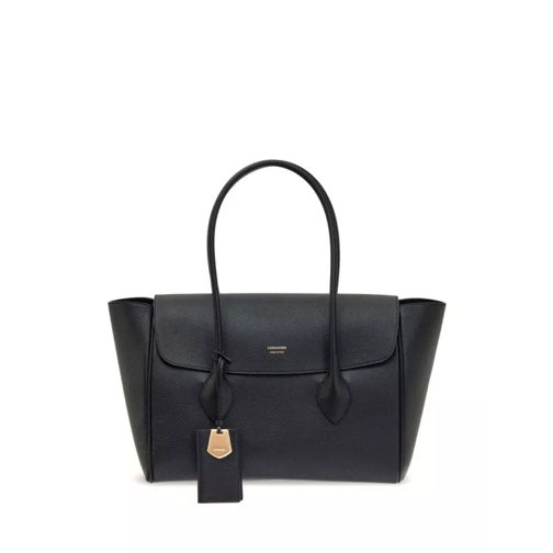 Salvatore Ferragamo Logo Plaque Tote Bag Black Black Draagtas