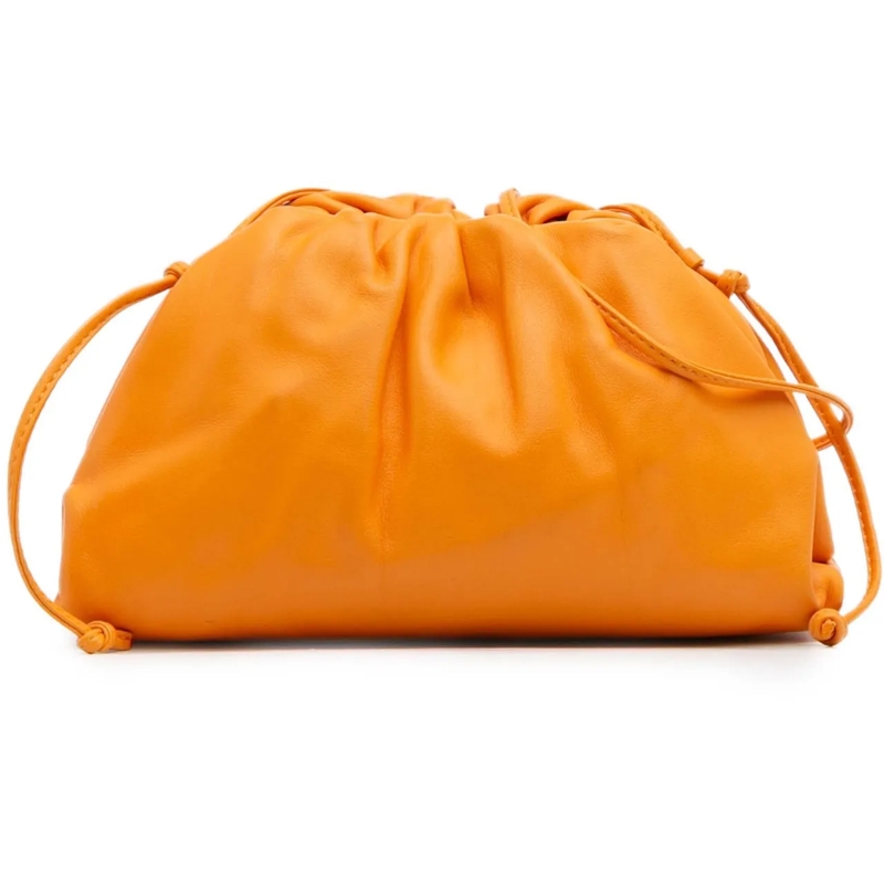 Bottega Veneta Sac à bandoulière Lambskin The Mini Pouch Crossbody orange