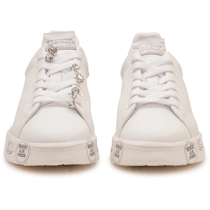 Premiata Sneaker basse Sneakers Belle con Lacci e Suola Platform weiß(Image 2)