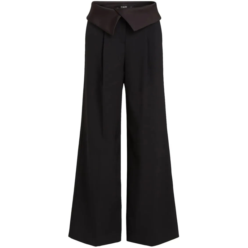 Karl Lagerfeld  Tailored Women's Trousers With Classic Silhouette Black