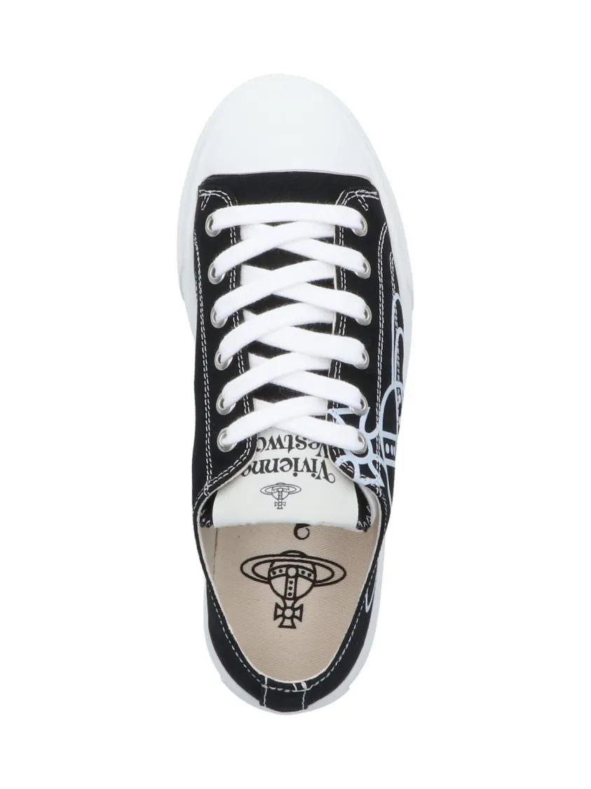 Thumbnail - Vivienne Westwood Low-Top Sneaker - Low-Top Sneakers With Bold Logo Graphic - Gr. 40 (EU) - in Schwarz - für Damen
