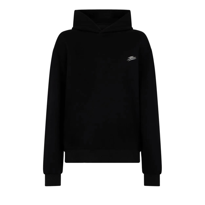 Plein Sport Sweatshirt Fleece Hoodie Chrome Scratch schwarz