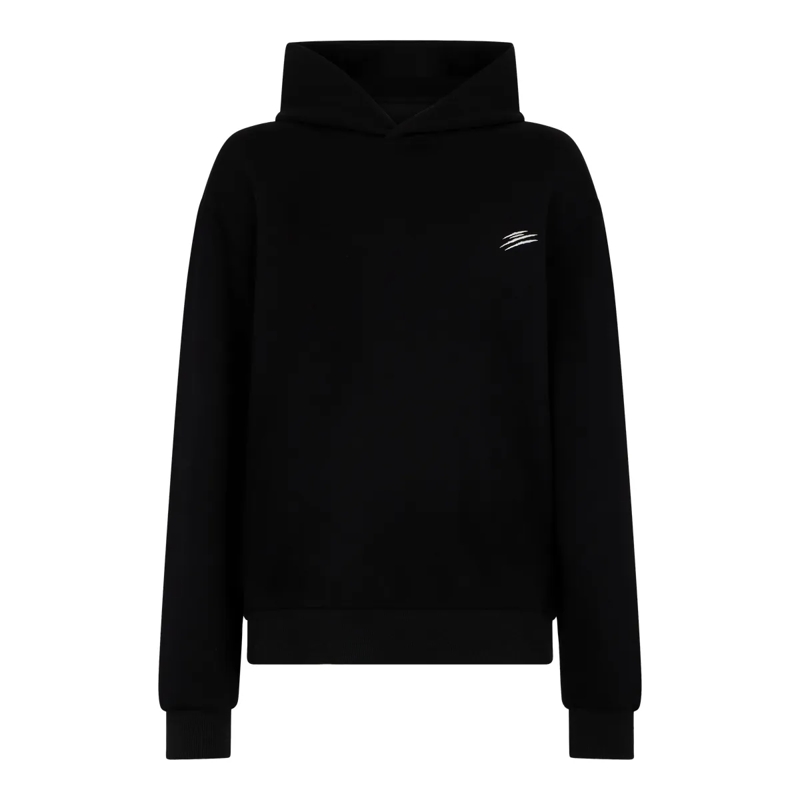 Plein Sport Top Fleece Hoodie Chrome Scratch schwarz
