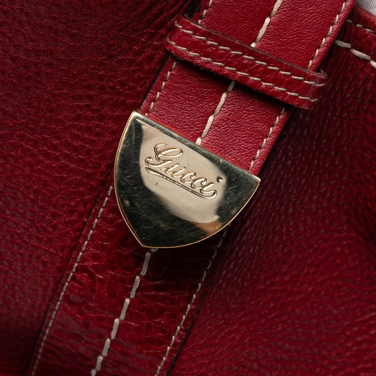 Thumbnail - Gucci Hobo Bags - Large Guccissima Trimmed Leather Signoria Hobo Bag - Gr. unisize - in Rot - für Damen