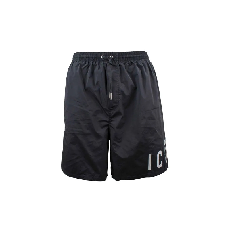 Dsquared2  Black Nylon Swim Shorts With Drawstring Closure Black