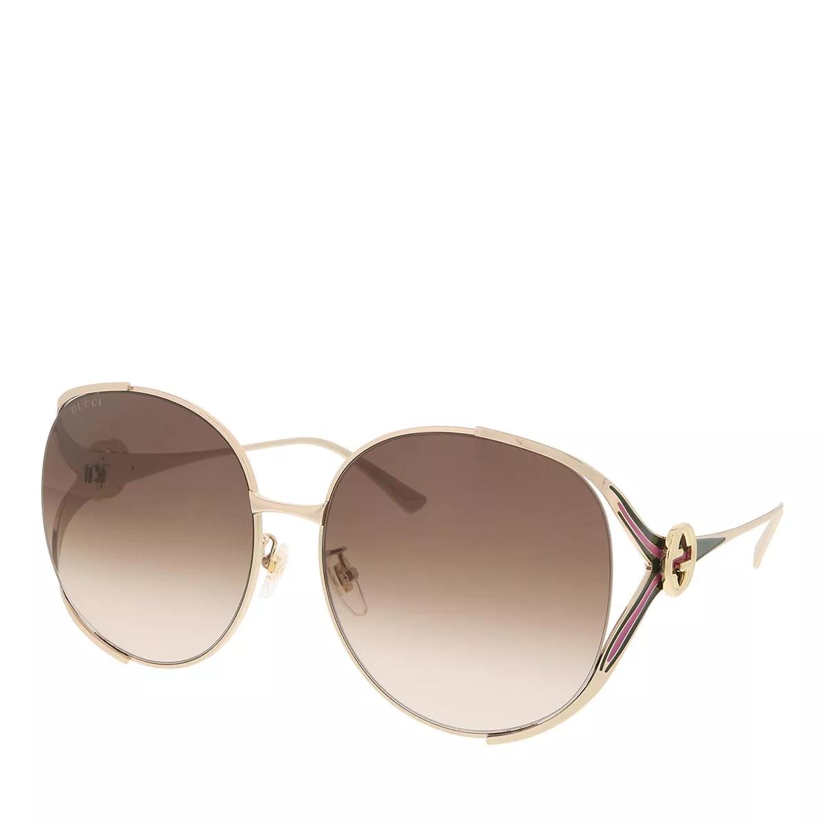 Gucci GG0225S GoldGoldBrown Sonnenbrille