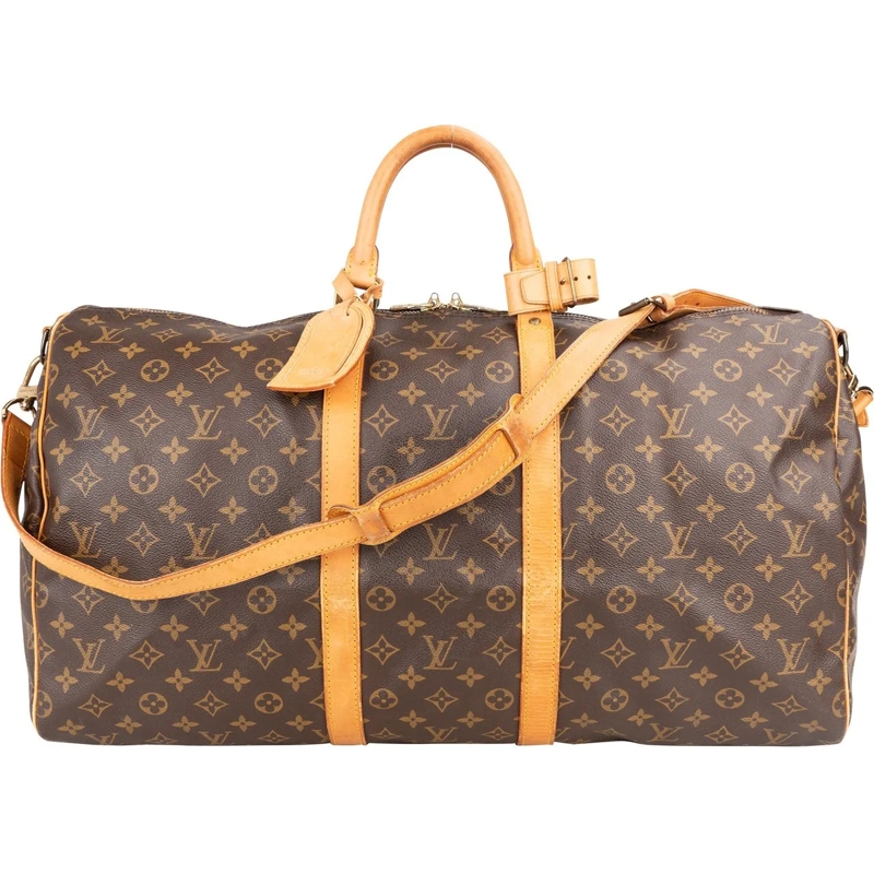 Louis Vuitton Tote Louis Vuitton Canvas Monogram Keepall 55 Bandoulie braun