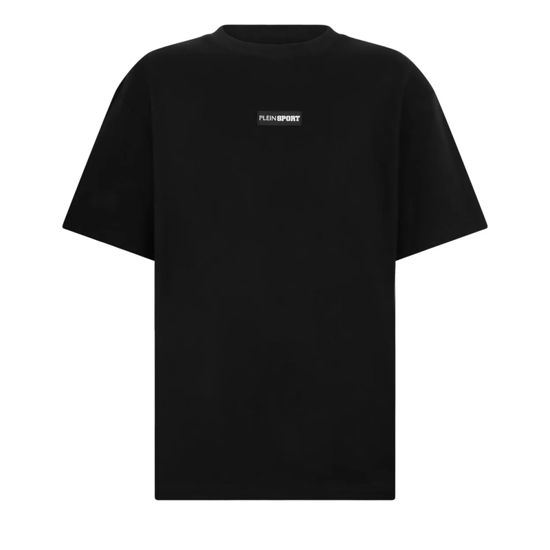 Plein Sport T-Shirt Slub Cotton T-Shirt Scratch schwarz