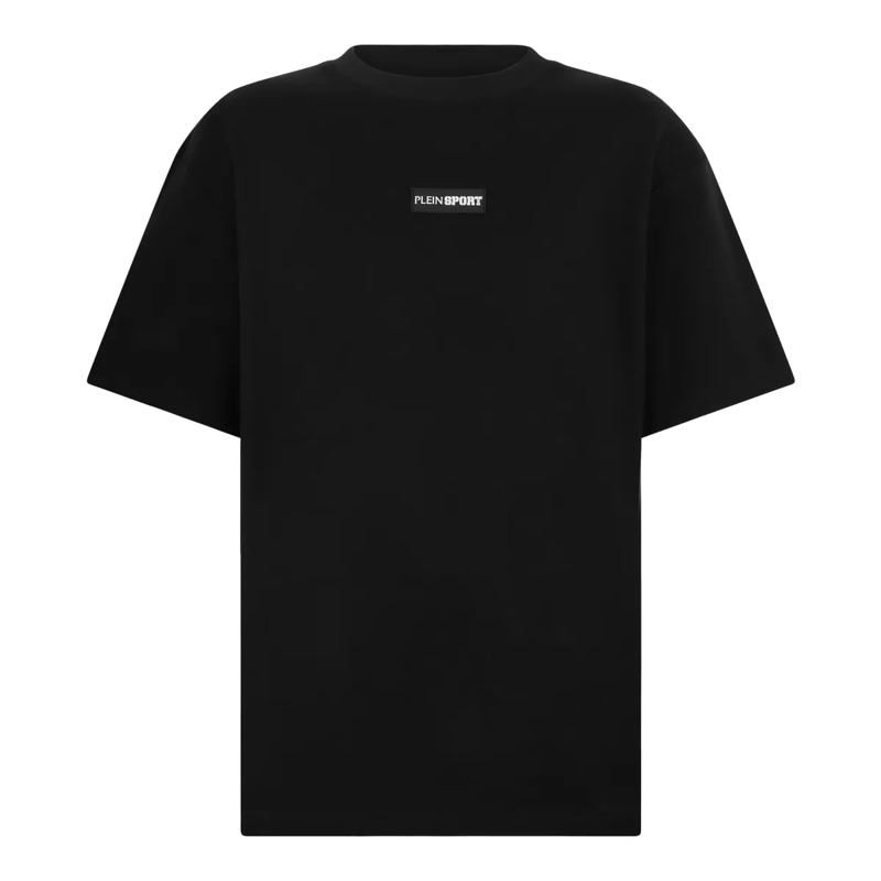 Plein Sport T-Shirt Slub Cotton T-Shirt Scratch schwarz