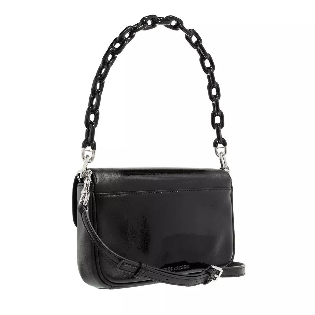 By Far Black Rachel Patent Leather Shoulder Bag In Nero