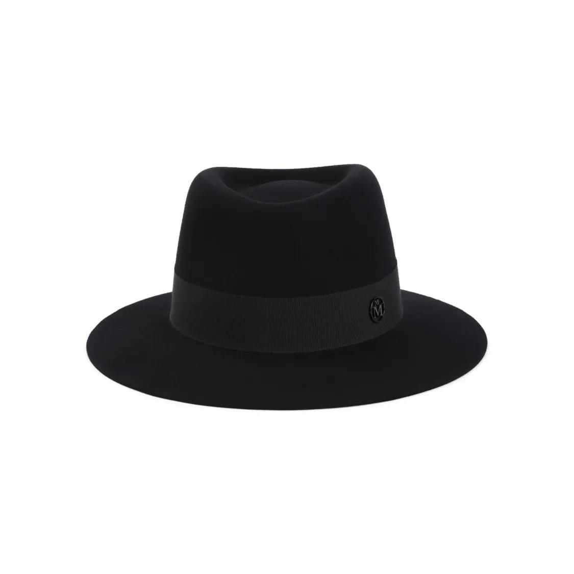 Maison Michel Mützen - Black Wool Felt Andre Hat - Gr. M - in Schwarz - für Damen