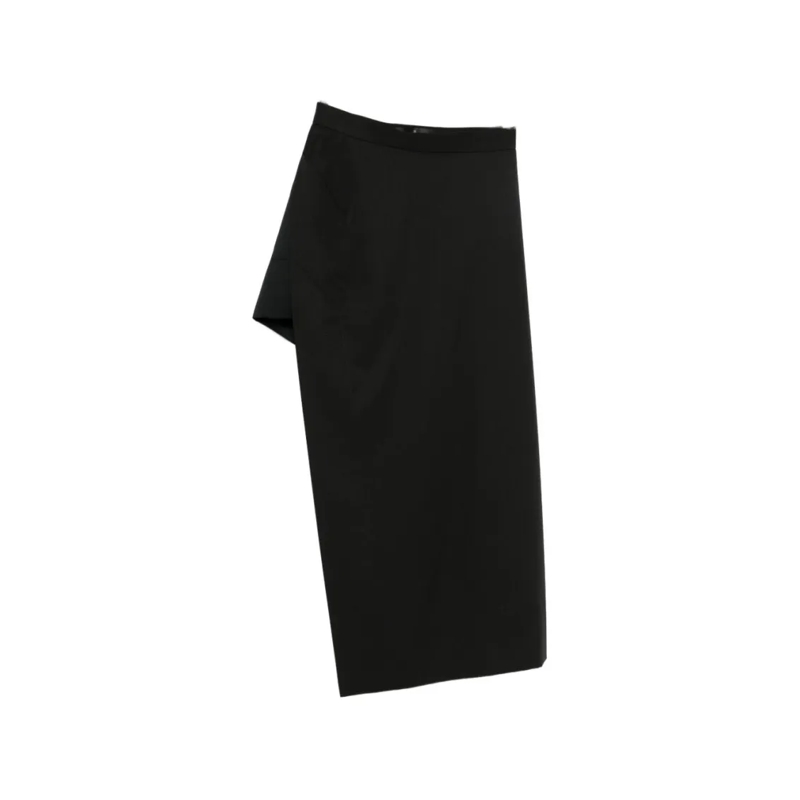 Vivienne Westwood Midirock Asymmetrical Black Midi Skirt With Layered Design  Black