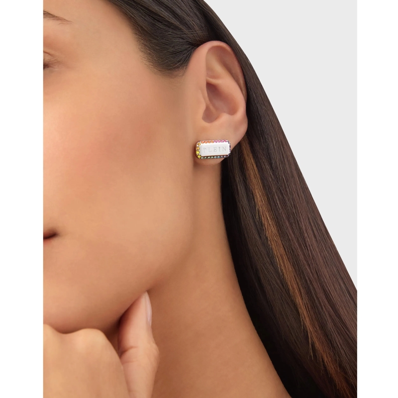 Philipp Plein Ohrstecker Ohrringe Plein Tag silber(Image 2)