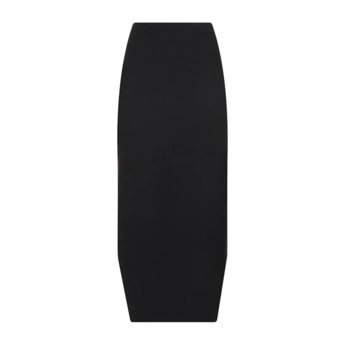 Givenchy Midi-Röcke Black Wool Front Kick Skirt Black