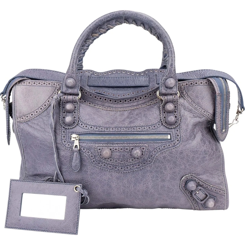 Balenciaga Schultertasche Balenciaga Classic Lilac Leather City Handbag lila