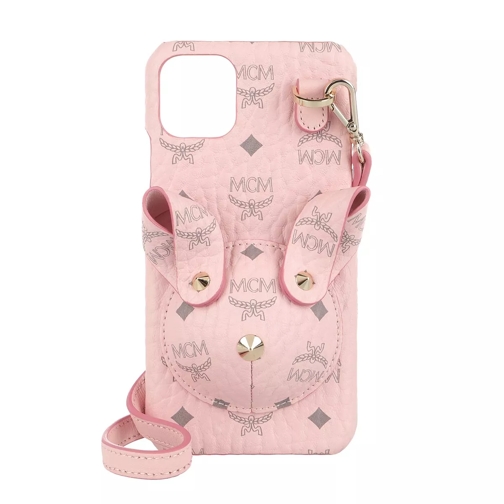MCM Rabbit Iphone Case W Strap 11 Pro  Powder Pink Phone Sleeve