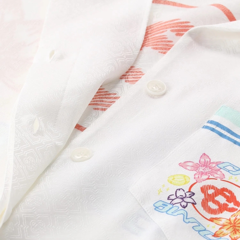 Casablanca Bluse Kurzarmbluse aus Seide weiß(Image 4)