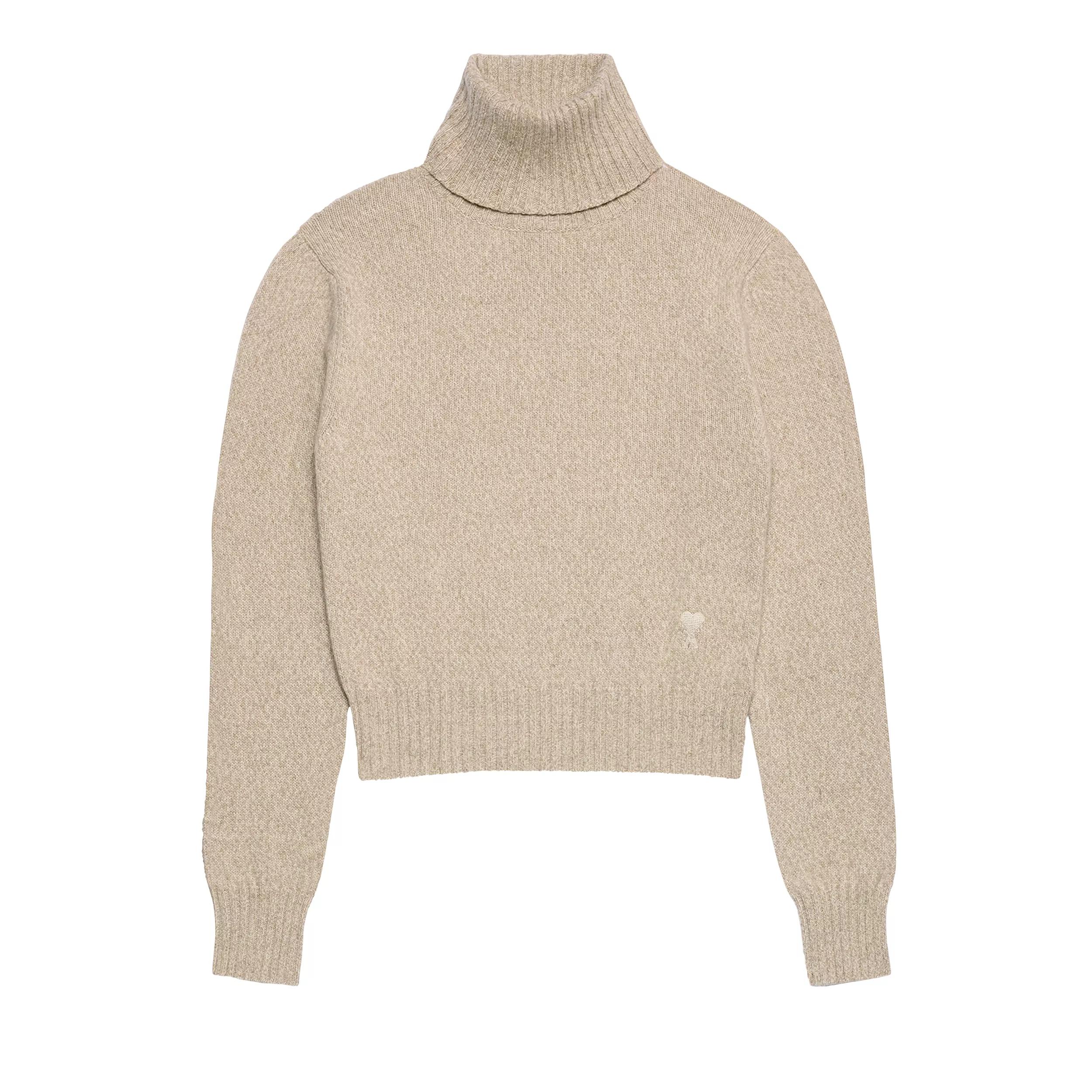 AMI Paris - TONAL ADC SWEATER ROLLI - Größe S - beige