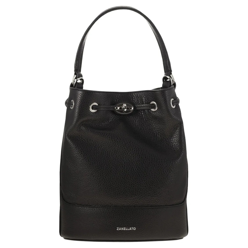 Zanellato Buideltas Monda' - Leather Bucket Bag Black
