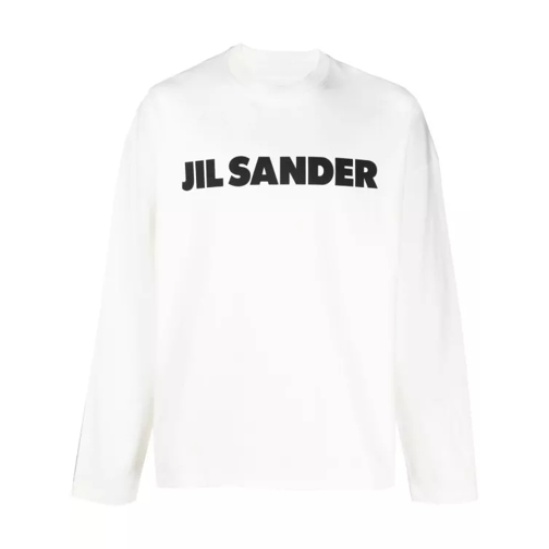 Jil Sander T-Shirt Printed Logo L/S White White 