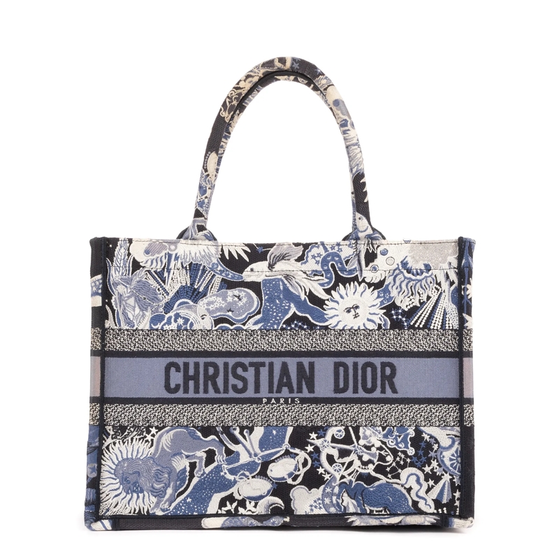 Christian Dior Crossbody Bag Cabas Book Tote Medium marineblau