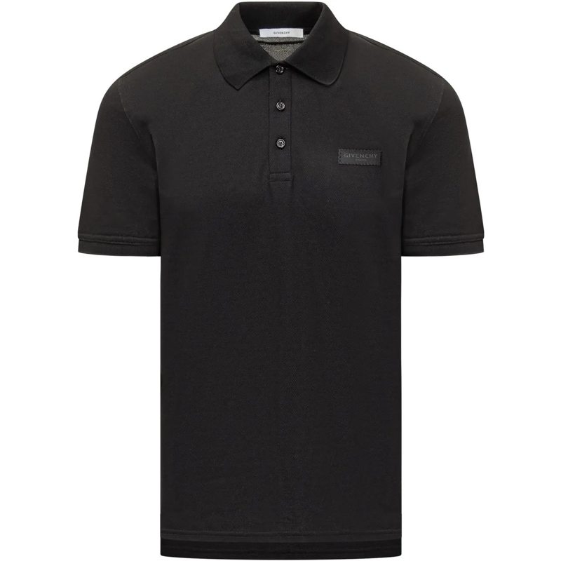 Givenchy Polo Polo Basic Logo Applicato schwarz