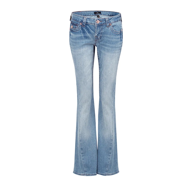True Religion Jeans - Low Rise Jeans- Modell: JOEY- Drehbein- Gedre blau