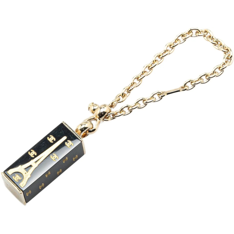 Chanel  Enamel Eiffel Tower Bag Charm schwarz